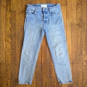 Mother Denim The Scrapper Ankle  Denim Jeans in Wild Calling wash